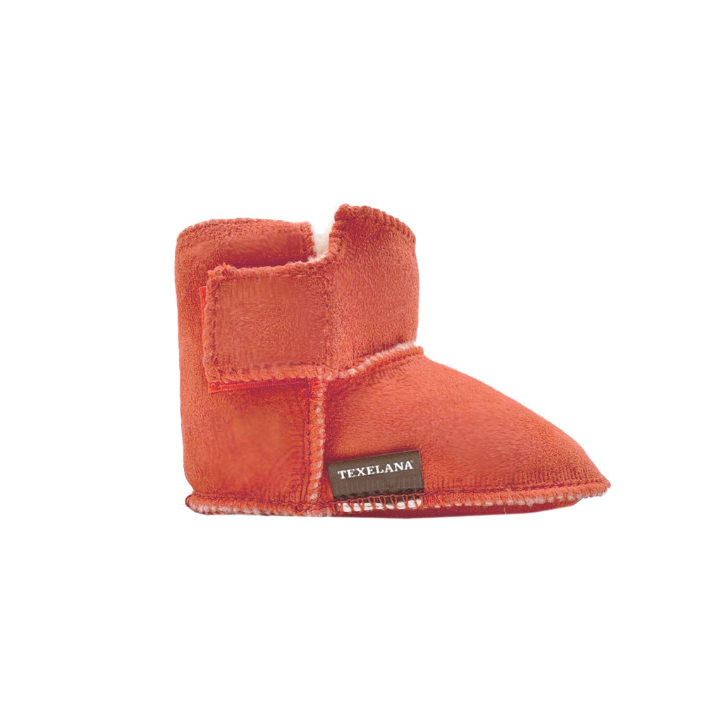 Texelana Soggie | babypantoffel van schapenvacht Oranje