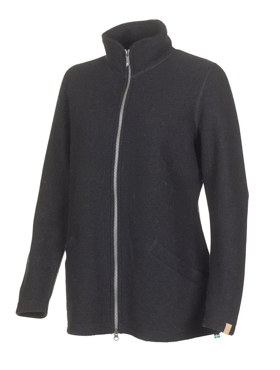 Ivanhoe Knitted in Sweden - Brodal Long | wollen damesvest Black