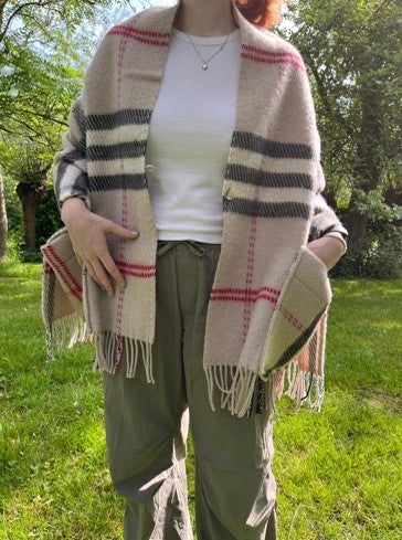 Belpo - Scarf pockets | grote wollen sjaal met zakken