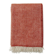 Klippan - Chevron | plaid van lamswol Ruby red 130x200 cm.