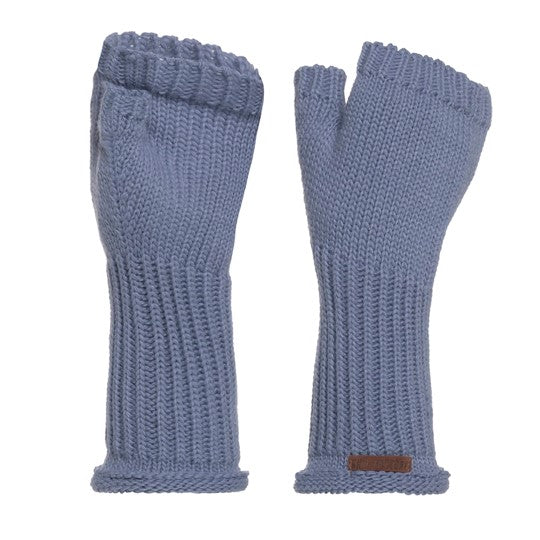 Knit Factory - Cleo | vingerloze handschoenen Indigo