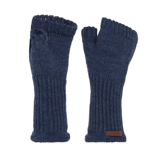 Knit Factory - Cleo | vingerloze handschoenen Jeans