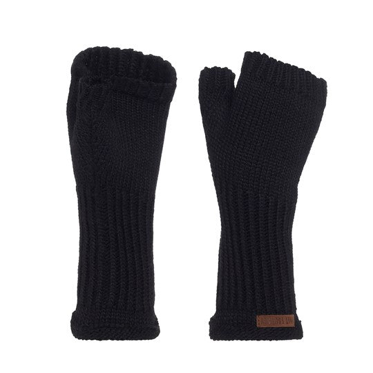 Knit Factory - Cleo | vingerloze handschoenen Zwart