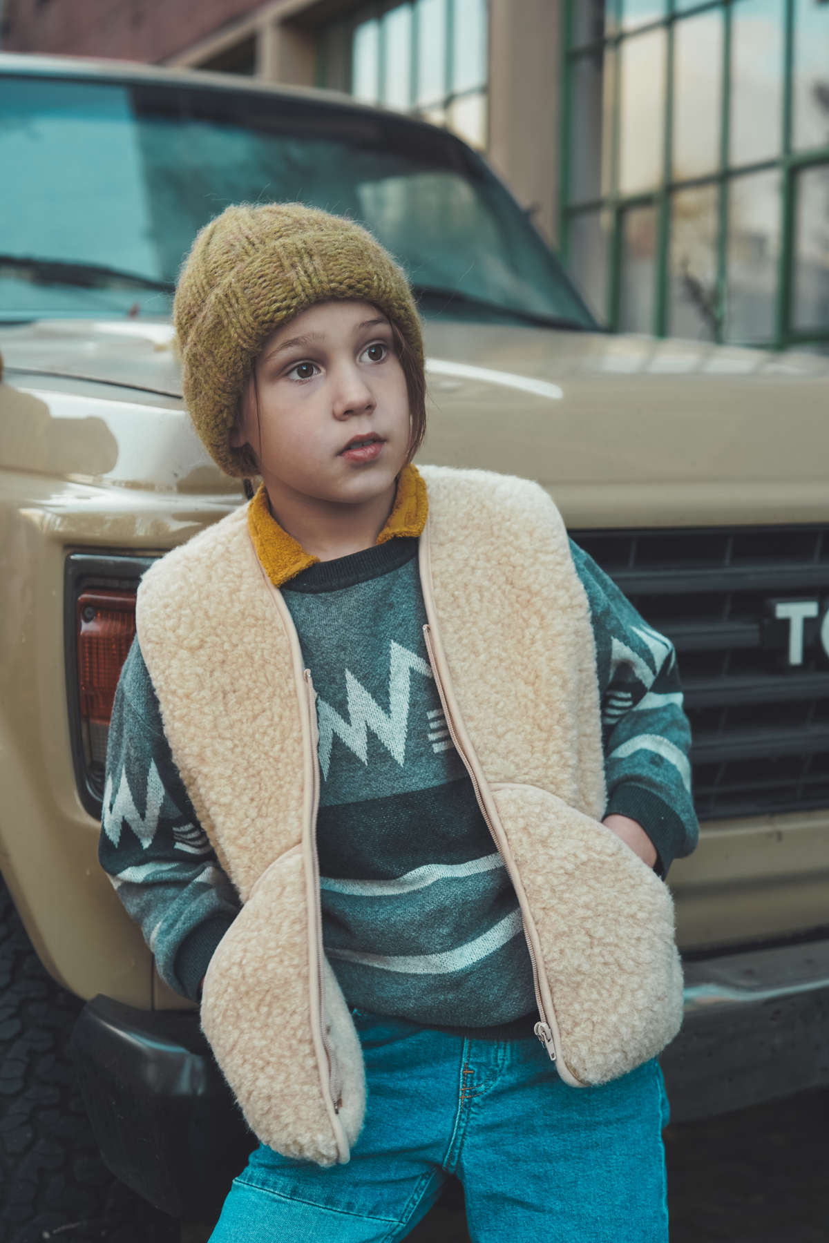 We are Wovens - Kids vest zipper | wollen kinder bodywarmer