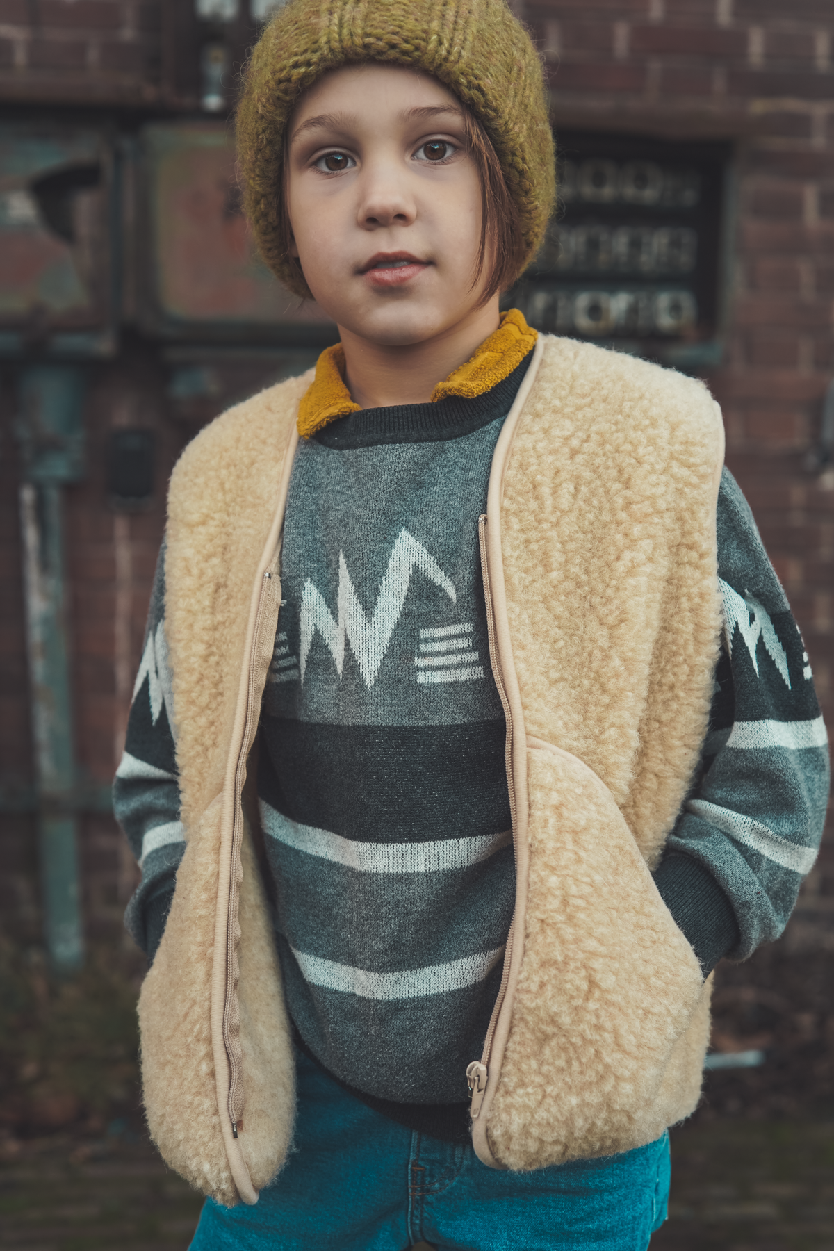 We are Wovens - Kids vest zipper | wollen kinder bodywarmer