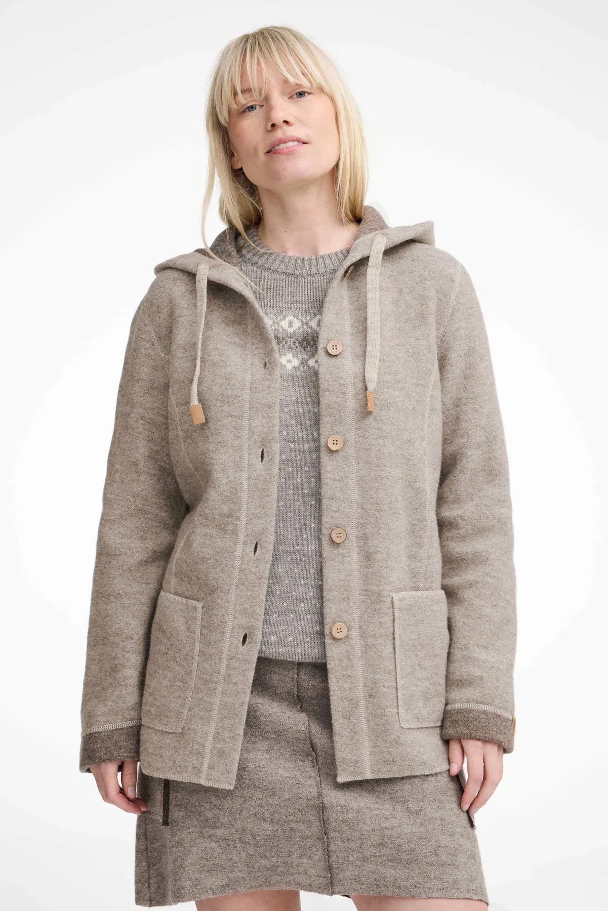 Ivanhoe Knitted in Sweden - NLS Dahlia | wollen damesjas