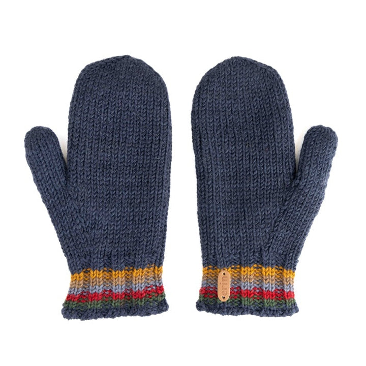 Erin Knitwear - Wool Mittens PK1811 | wanten van wol Dark blue