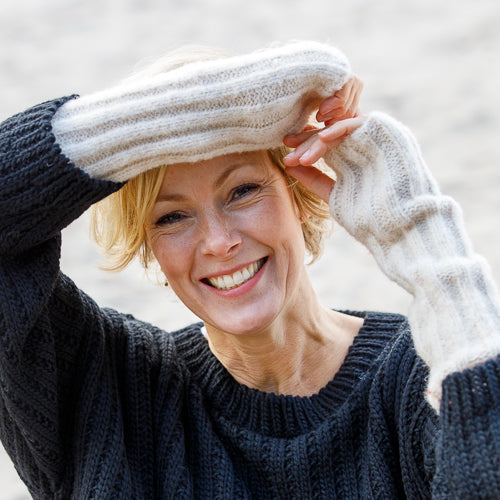 De Reuver - Juul | wollen armwarmers Whisper white