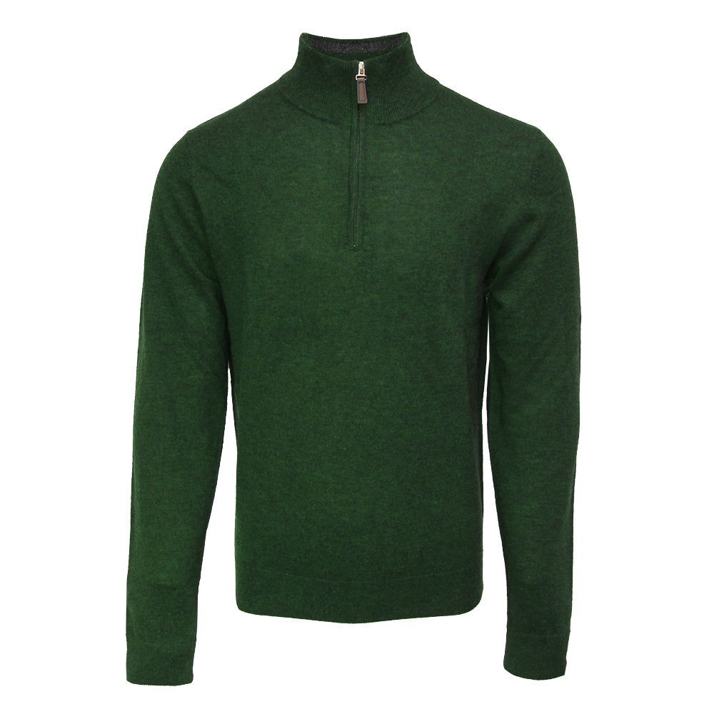 Emerald Style - Halfzip | lamswollen herentrui Barbour green