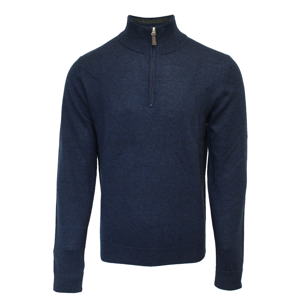 Emerald Style - Halfzip | lamswollen herentrui Navy
