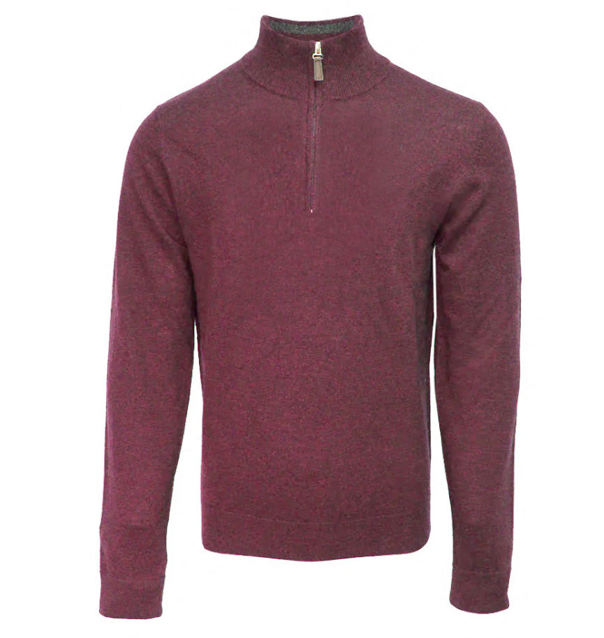 Emerald Style - Halfzip | lamswollen herentrui Rhododendron