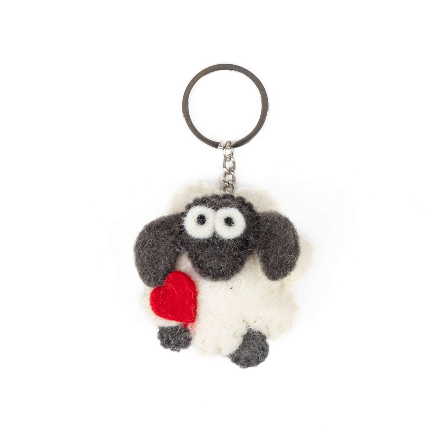 Erin Knitwear - Felt wool sheep heart | wool keychain