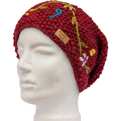 Planet wool - Long flowerhat | wollen muts