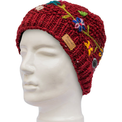 Planet Wool - Short flower hat | Wollmütze