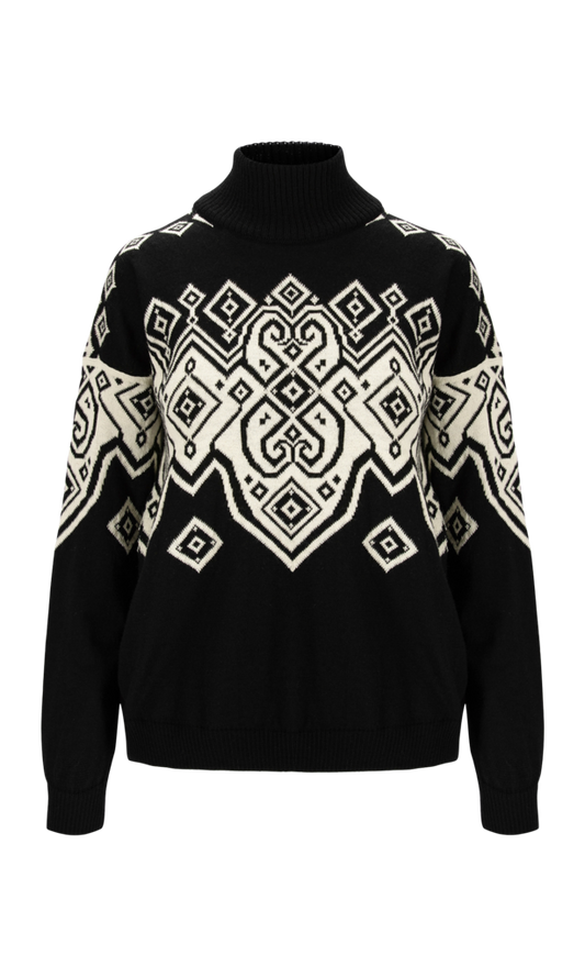 Dale of Norway - Falun sweater | damestrui van Noorse wol Black white