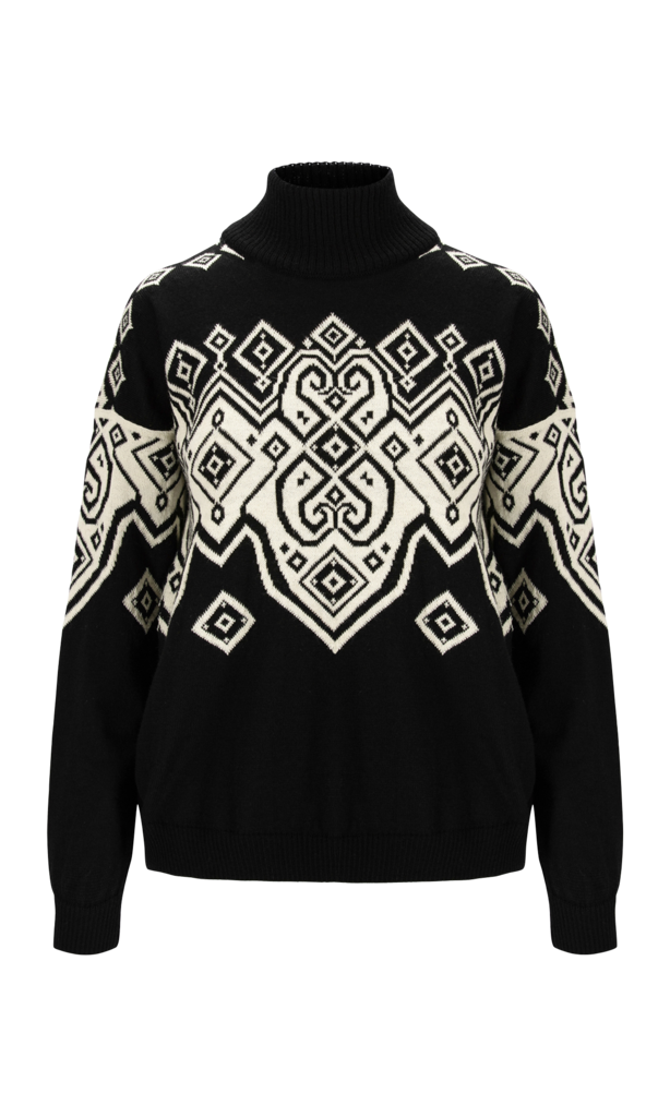 Dale of Norway - Falun sweater | damestrui van Noorse wol Black white
