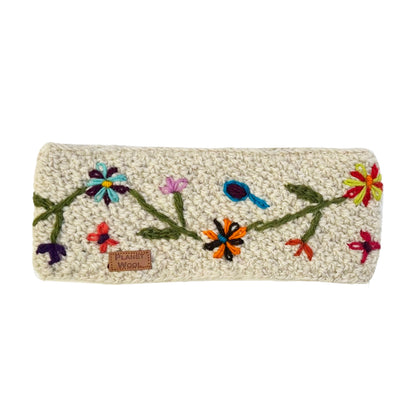 Planet wool - Flower headband | wollen hoofdband met bloemen Off white Colour