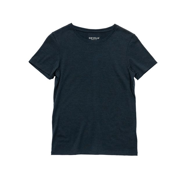 Devold - W Classic Eika Tee | dames t-shirt van merinowol Ink