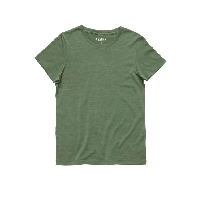 Devold - W Classic Eika Tee | dames t-shirt van merinowol Forest