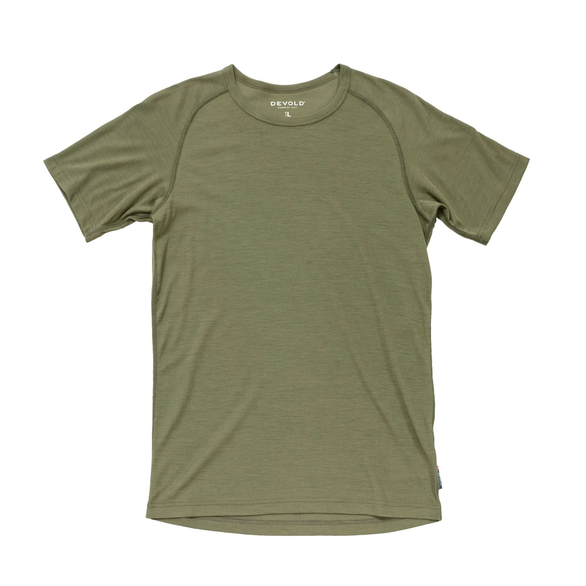 Devold - Lauparen Base Tee man | heren t-shirt van merinowol Lichen
