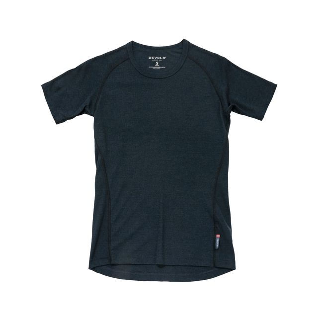 Devold - W Lauparen Base Tee | dames t-shirt van merinowol Ink