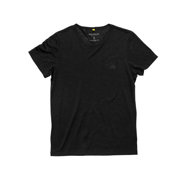 Devold - W Active Tee | dames t-shirt van merinowol Black