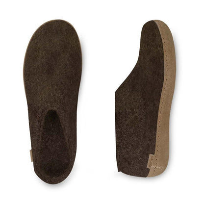 Glerups | leather sole shoe - chestnut