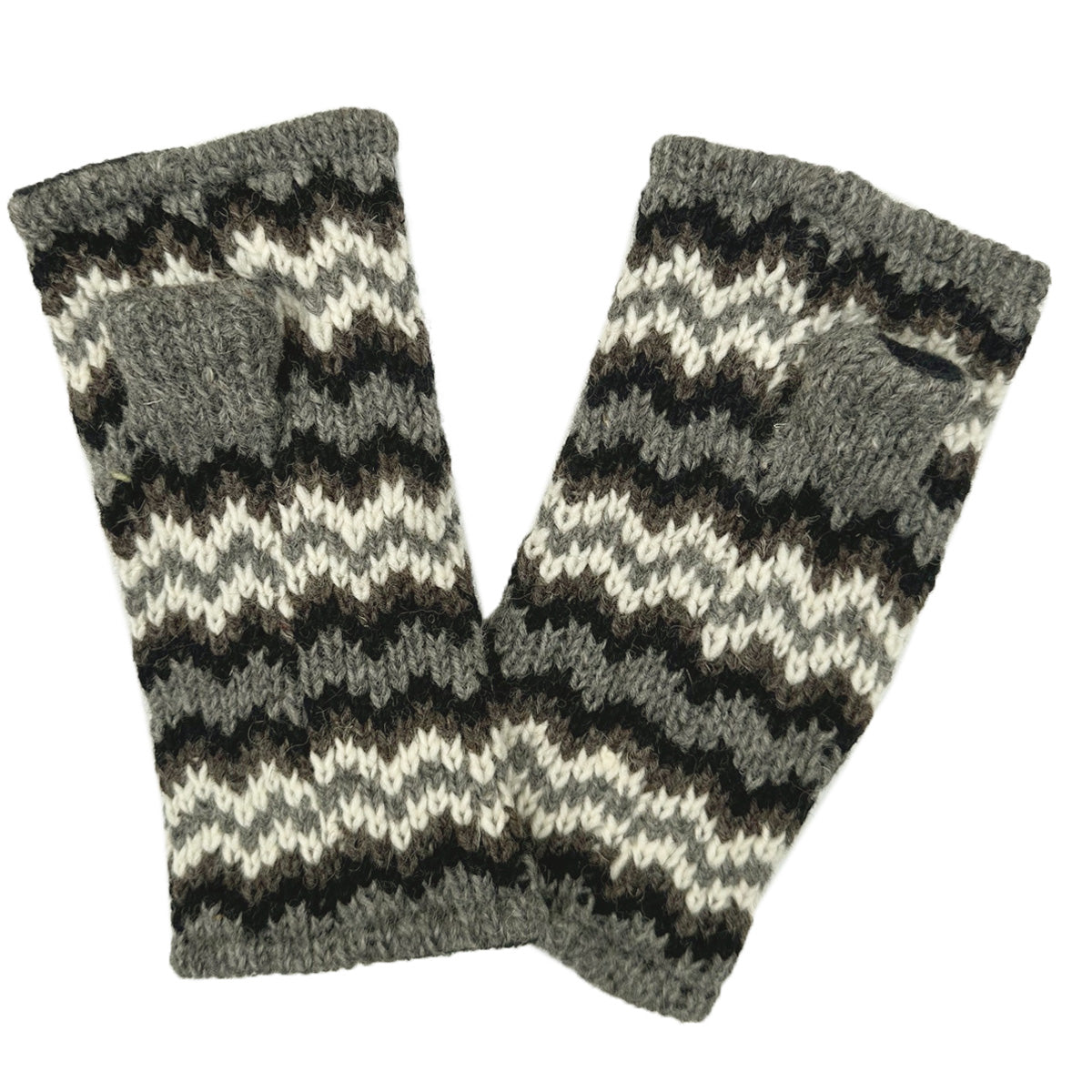 Planet Wool - Gloves fingerless | wollen handwarmers Grey