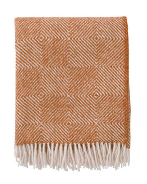 Klippan - Gooseye | plaid van gerecyclede wol Orange 130x200 cm.