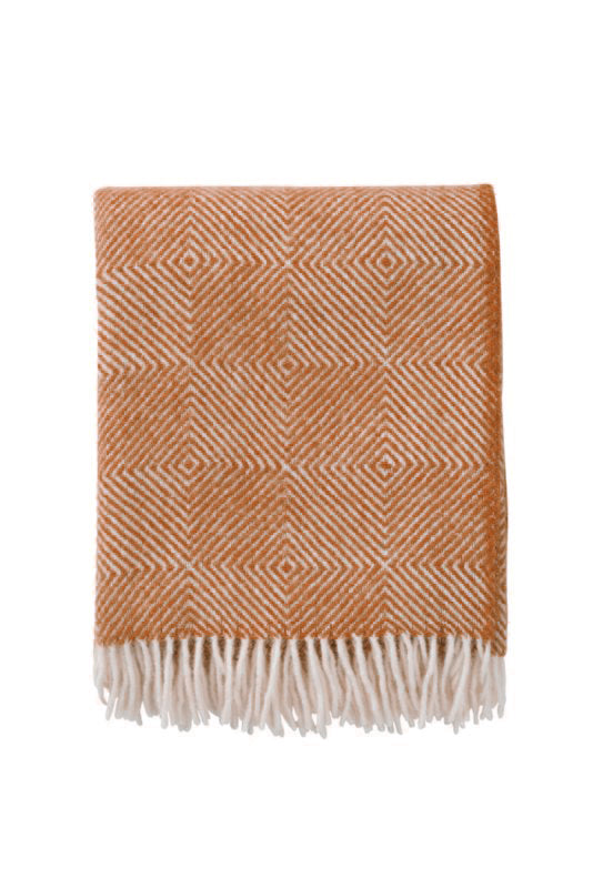 Klippan - Gooseye | plaid van gerecyclede wol Orange