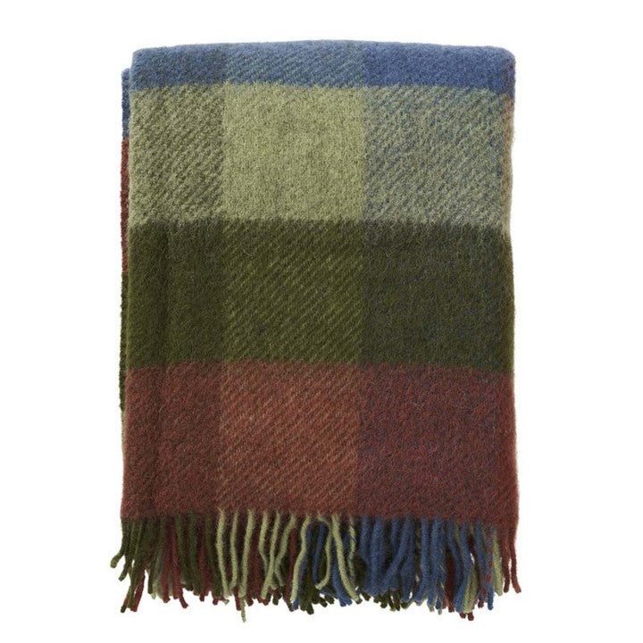 Klippan - Gotland Multi | plaid van Gotland wol Multi green