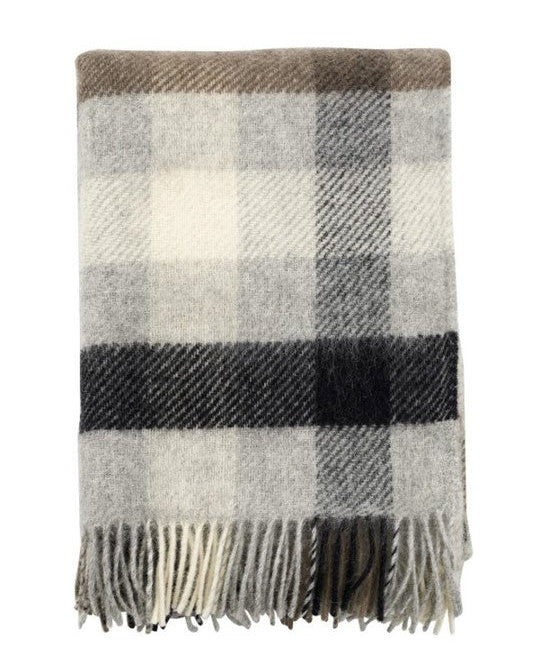 Klippan - Gotland Multi | plaid van Gotland wol Multi grey 130x200 cm.