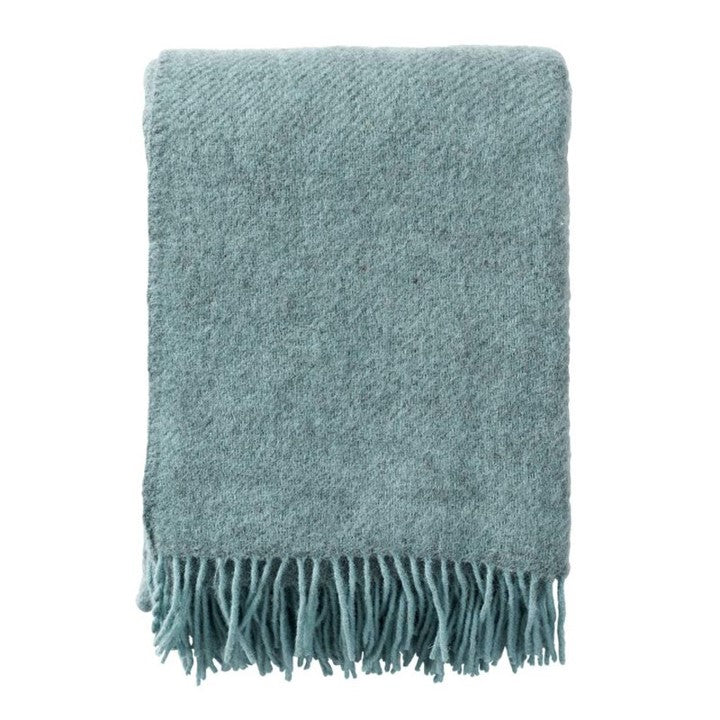 Klippan - Gotland | plaid van Gotland wol Turquoise 130x200 cm.