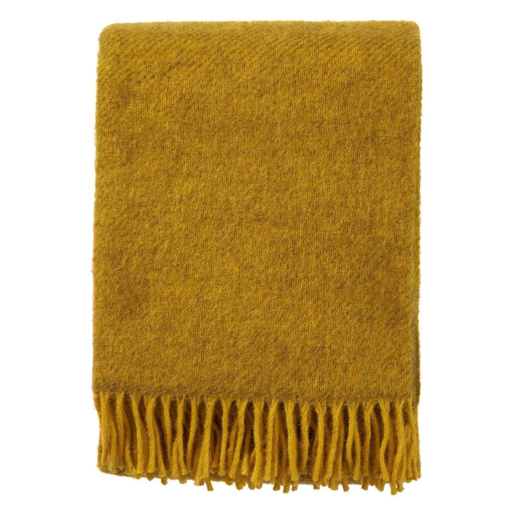 Klippan - Gotland | plaid van Gotland wol Yellow 130x200 cm.