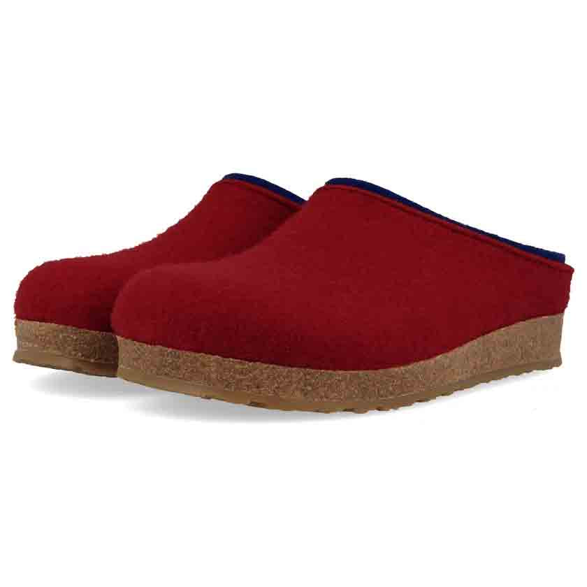 Haflinger - Grizzly Kris | vilt pantoffel met rubber zool