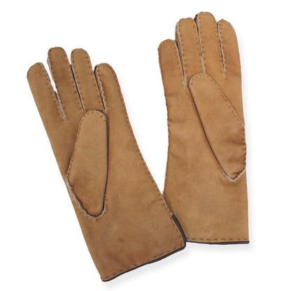 Texelana | suede sheepskin gloves with leather trim