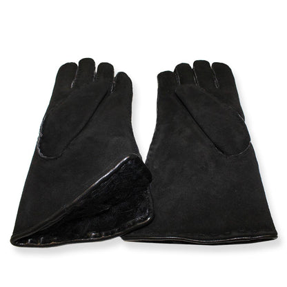 Texelana | suede sheepskin gloves with leather trim