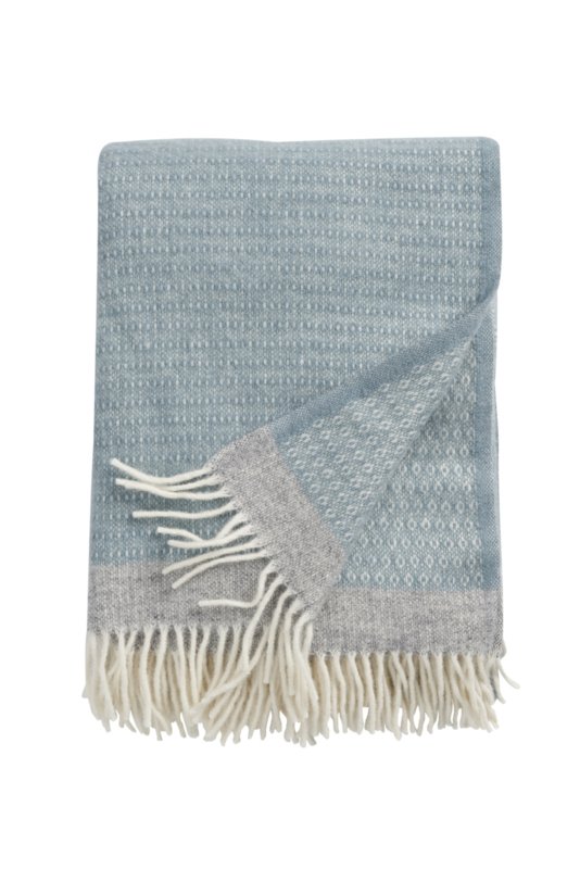Klippan - Harald | plaid van lamswol Dusty blue
