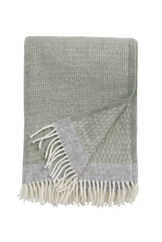 Klippan - Harald | plaid van lamswol Pale green