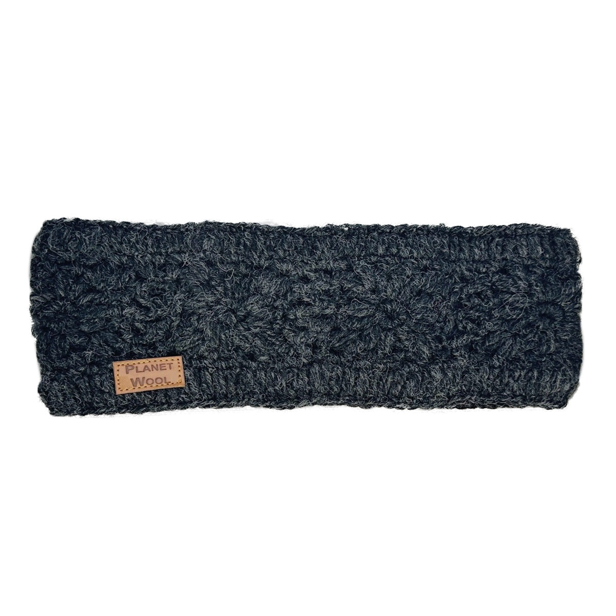 Planet Wool - Headband Woven Flower | wollen hoofdband Dark Grey