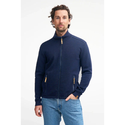 Ivanhoe Knitted in Sweden - Helmer FZ | wollen herenvest met rits