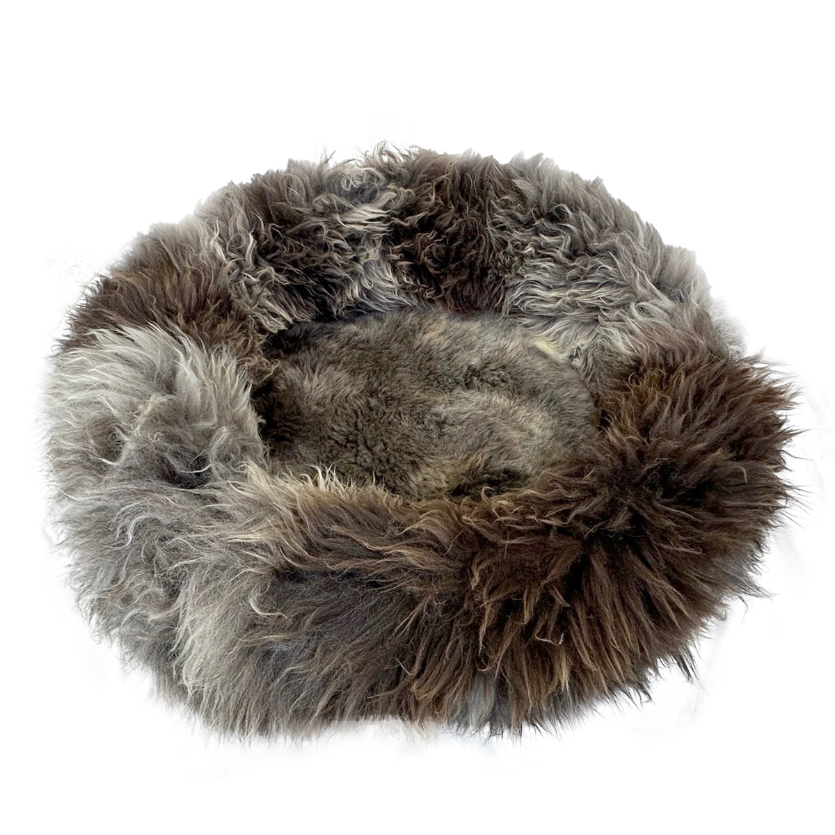 Belpo - hondenmand van schapenvacht Bruin