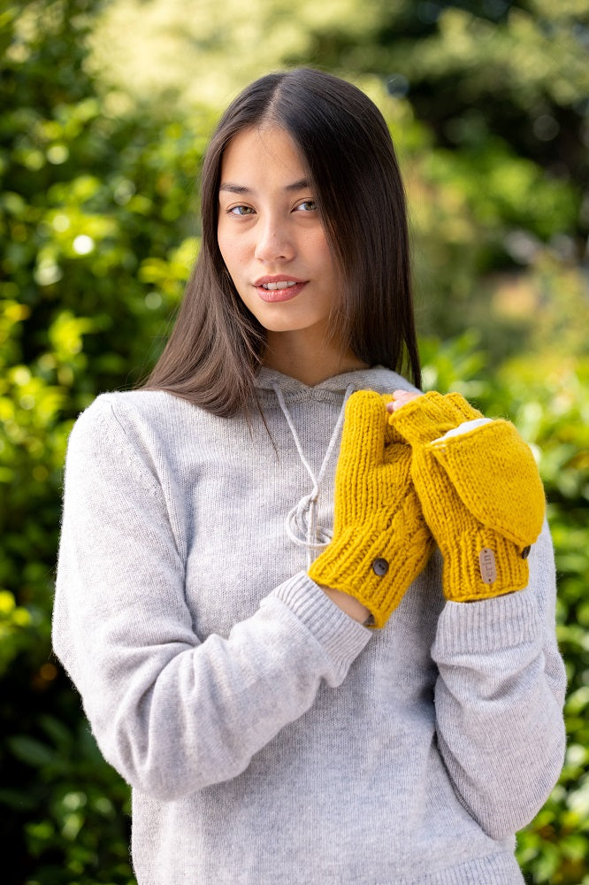 Erin Knitwear – Aran Cable Hunter-Handschuhe | Wollhandschuhe