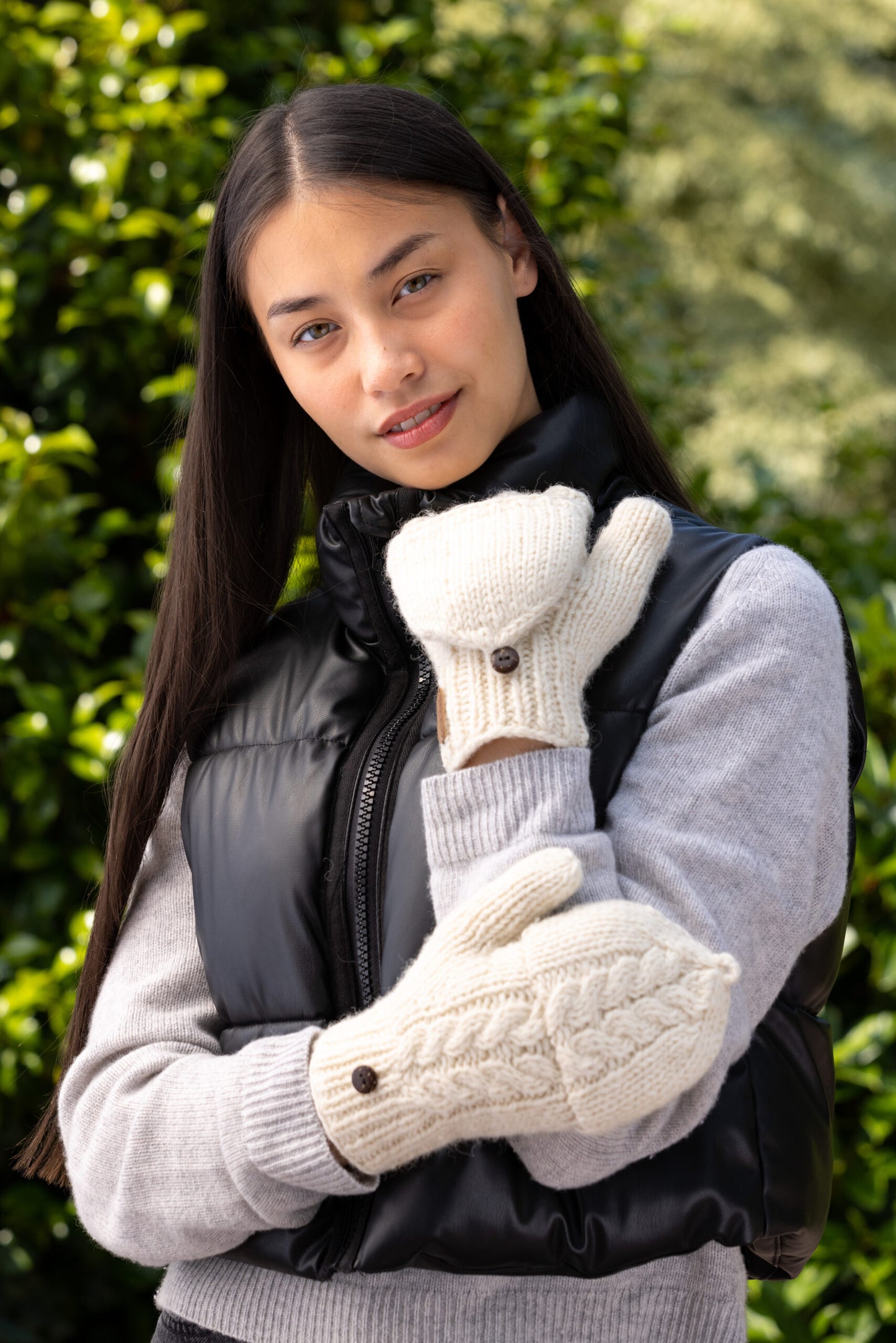 Erin Knitwear – Aran Cable Hunter-Handschuhe | Wollhandschuhe