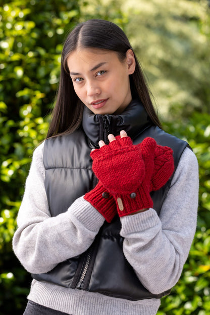 Erin Knitwear - Aran Cable Hunter gloves PK927 | handschoenen van wol