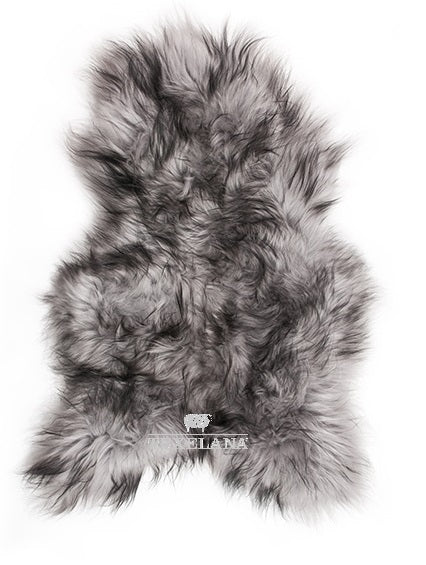 Texelana - dyed Icelandic sheepskin | dark tops long hair