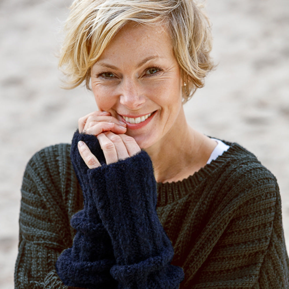 De Reuver - Juul | wollen armwarmers Blue ribbon