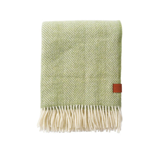 Klippan - Herringbone | plaid met gerecyclede wol Aloe vera