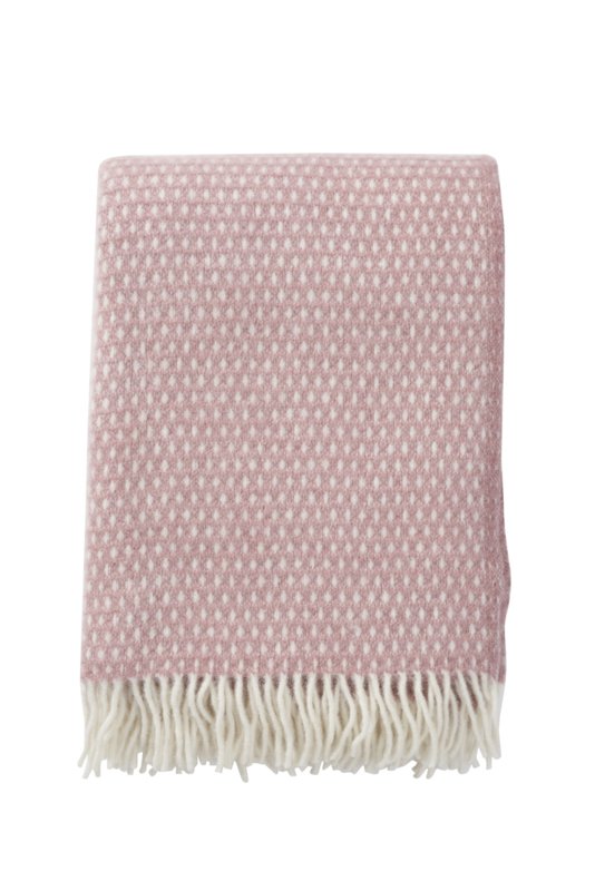 Klippan - Knut | plaid van lamswol Pink 130x200 cm.