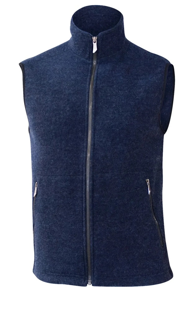 Ivanhoe Knitted in Sweden - Kurre vest | wollen heren bodywarmer Light navy